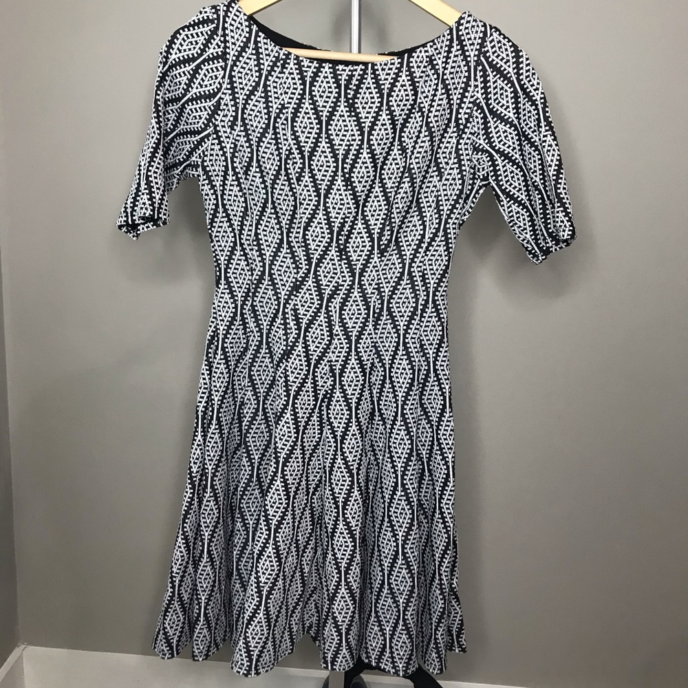Black and white A Line Dress